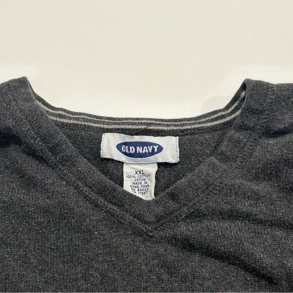 Old Navy dark gray V Neck sweater size 2XL Mens - Picture 3 of 6